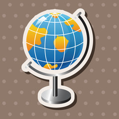 Globe theme elements vector