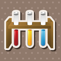 Test tubes and beakers theme elements