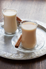 Hot tea with milk
