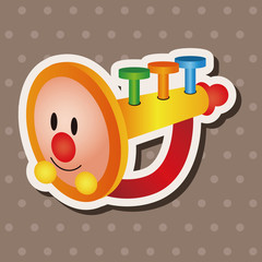 baby toy trumpet theme elements
