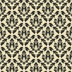 Damask seamless vector pattern
