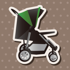 Baby carriages theme elements