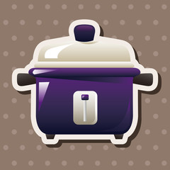 Home appliances theme rice cooker elements