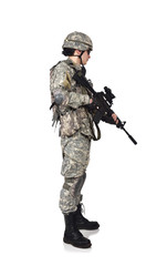 soldier with rifle
