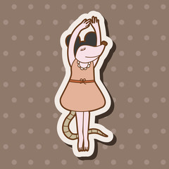 animal dancing cartoon theme elements