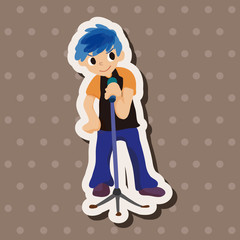 band member singer theme elements