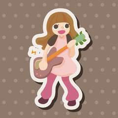 band member guitar player theme elements