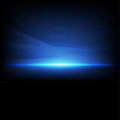 Abstract spark and flow light blue isolate on black background