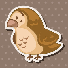 animal sparrow cartoon theme elements