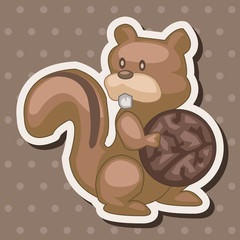 animal squirrel cartoon theme elements