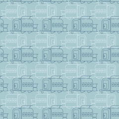Seamless pattern with vector decorative fish