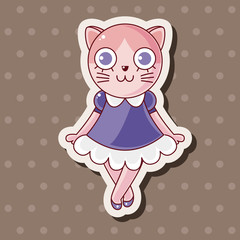 animal cat cartoon theme elements