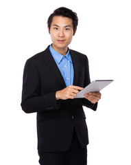 Businessman use of tablet