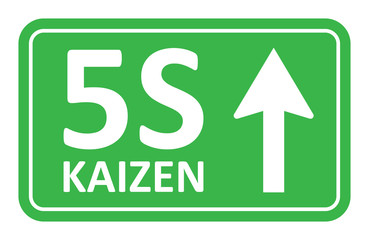 5S kaizen green signal vector