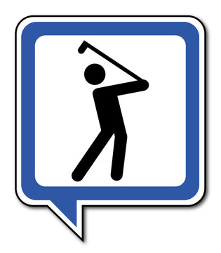Logo golfeur. Golf.