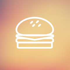 Hamburger thin line icon