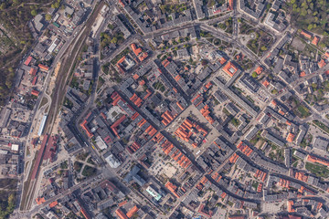 Aerial view of Swidnica city