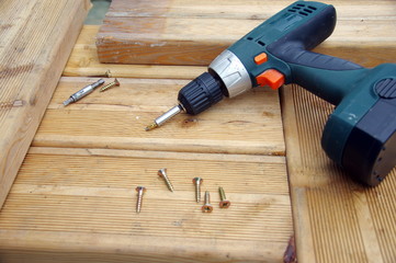 pose de lame de terrasse