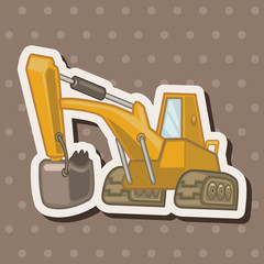 Transportation excavator truck theme elements