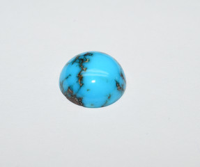 Turquoise cabochon cut gemstone