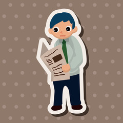 Office workers theme elements