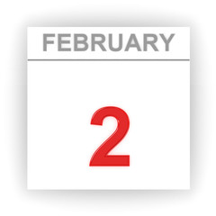 February 2. Day on the calendar.
