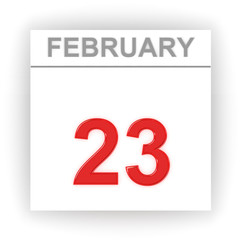 February 23. Day on the calendar.