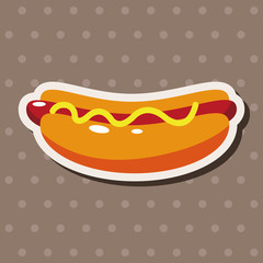 fast foods hotdog theme elements