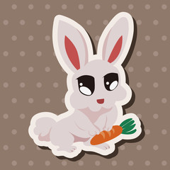 animal rabbit cartoon theme elements