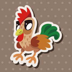 animal cock cartoon theme elements