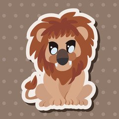 animal lion cartoon theme elements