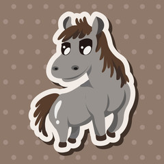 animal horse cartoon theme elements