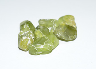 Peridot tumbled gemstones