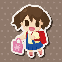 student cartoon theme elements