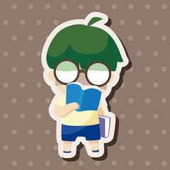 student cartoon theme elements