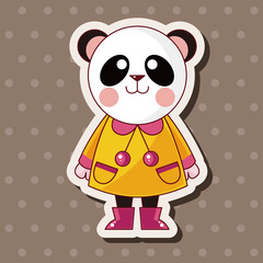 animal panda winter cartoon theme elements