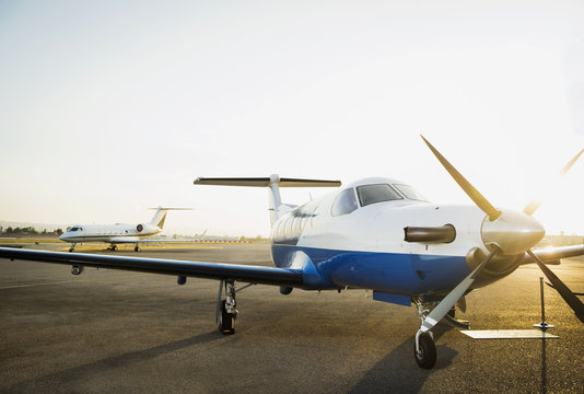 Airplane Grounded On Runway