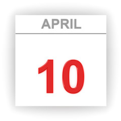 April 10. Day on the calendar.