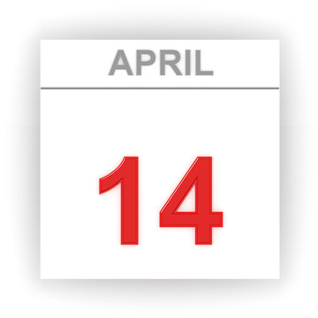 April 14. Day on the calendar.