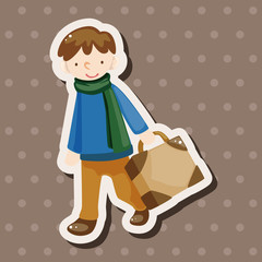 travelling person theme elements