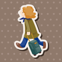 travelling person theme elements