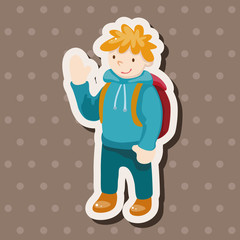 travelling person theme elements