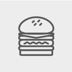 Double burger thin line icon