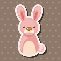 Chinese Zodiac rabbit theme elements