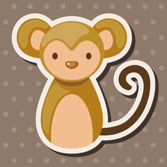 Chinese Zodiac monkey theme elements