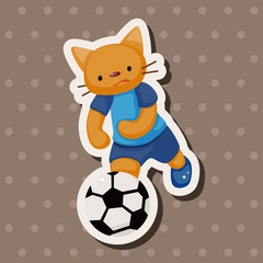 Animal doing sports cartoon theme elements