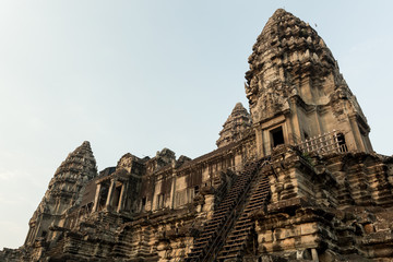 Way up to the last level of Angkor