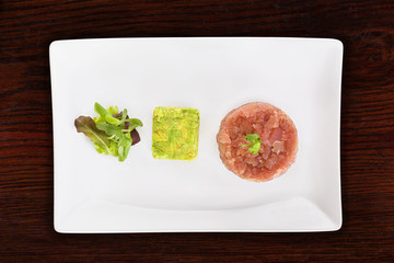 Luxurious salmon tartare.