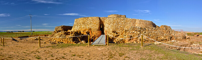 Panorámica de la Motilla del Azuer, Daimiel, España, prehistoria
