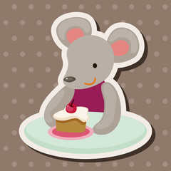 animal having afternoon tea theme elements